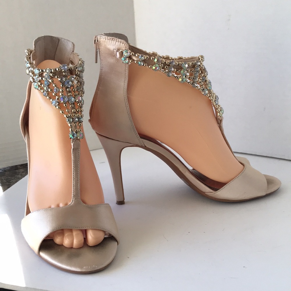 Gianni Bini satin heels Sz 8.5 - Picture 6 of 12